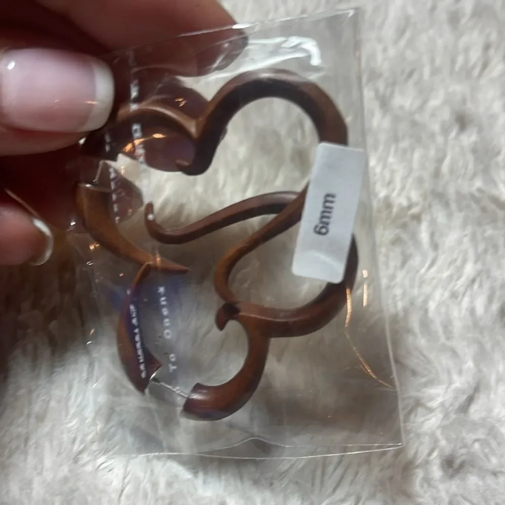 Cheater wooden tapers gauges 6MM NEW